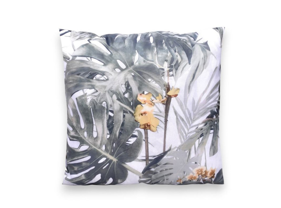 Vodeodolný sedací MAXI vankúš 100x15 cm do závesného kresla - orchidey / sivý