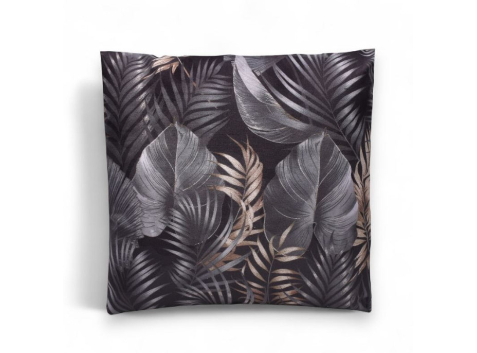 Vodeodolný sedací MAXI vankúš 100x15 cm do závesného kresla - zlaté palmy/čierny