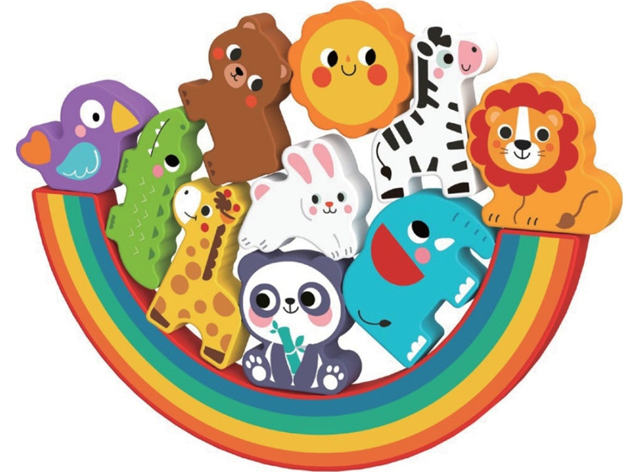 2Kids Toys Balančné puzzle so zvieratkami 2 v 1