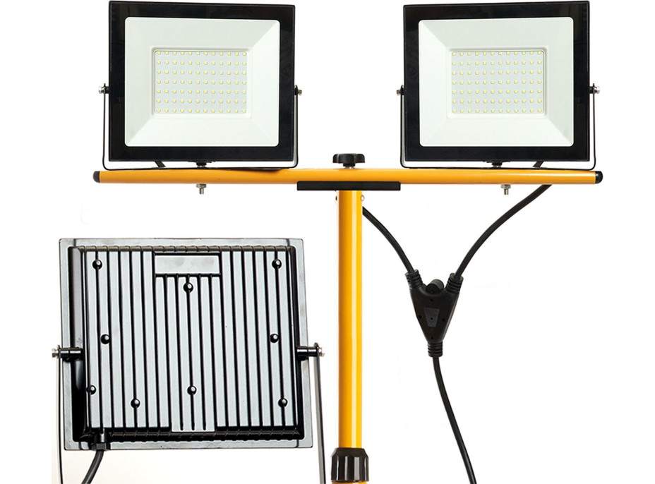 Halogénové LED stavebné svietidlo na stojane RSL005-2x50W