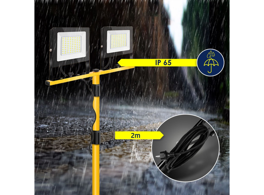 Halogénové LED stavebné svietidlo na stojane 2x30W RSL001-30N