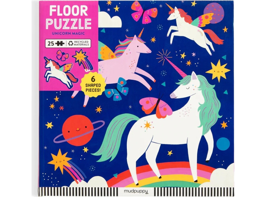 Mudpuppy Podlahové puzzle Kúzelní jednorožci 25 dielikov