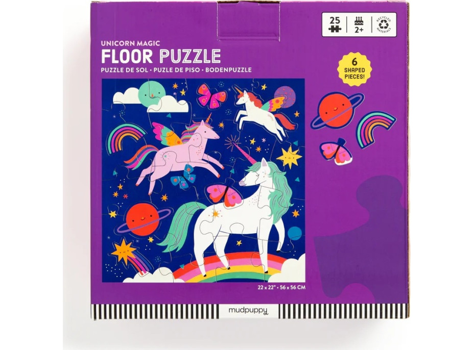 Mudpuppy Podlahové puzzle Kúzelní jednorožci 25 dielikov