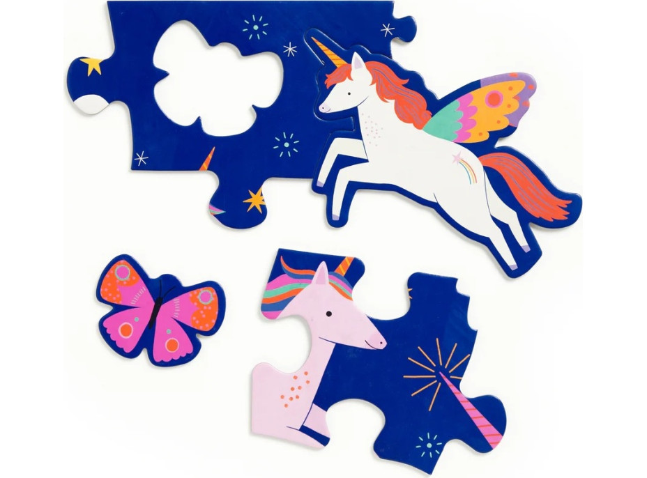 Mudpuppy Podlahové puzzle Kúzelní jednorožci 25 dielikov