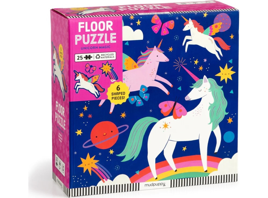 Mudpuppy Podlahové puzzle Kúzelní jednorožci 25 dielikov
