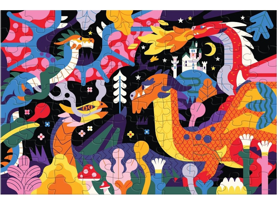 Mudpuppy Puzzle Draci - svieti v tme 100 dielikov