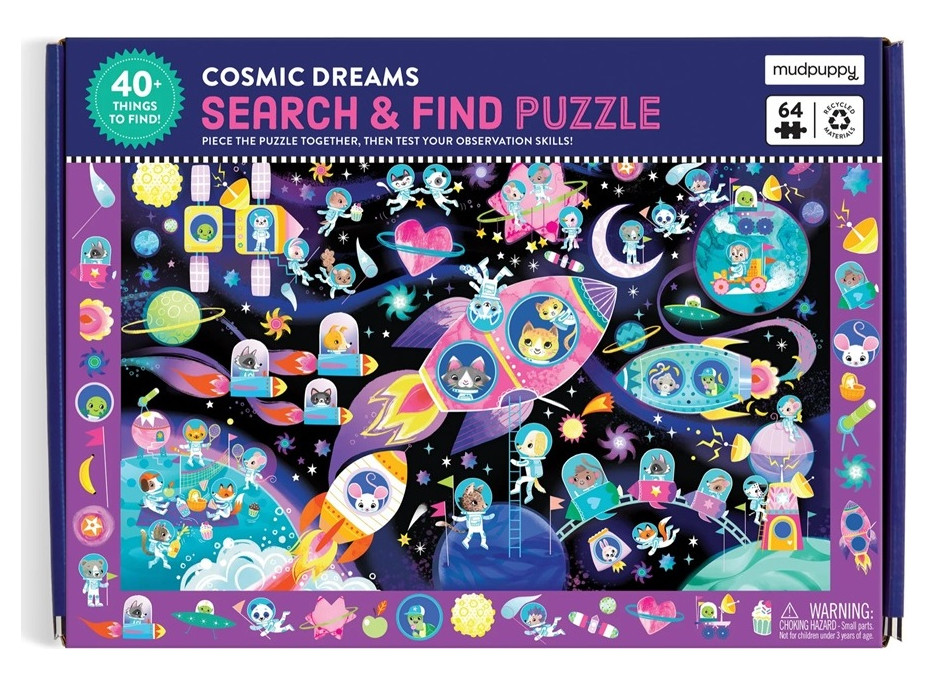 Mudpuppy Puzzle Hľadaj a nájdi Vesmírne sny 64 dielikov