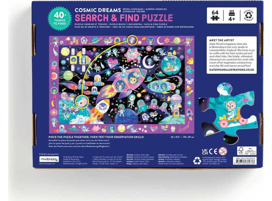 Mudpuppy Puzzle Hľadaj a nájdi Vesmírne sny 64 dielikov