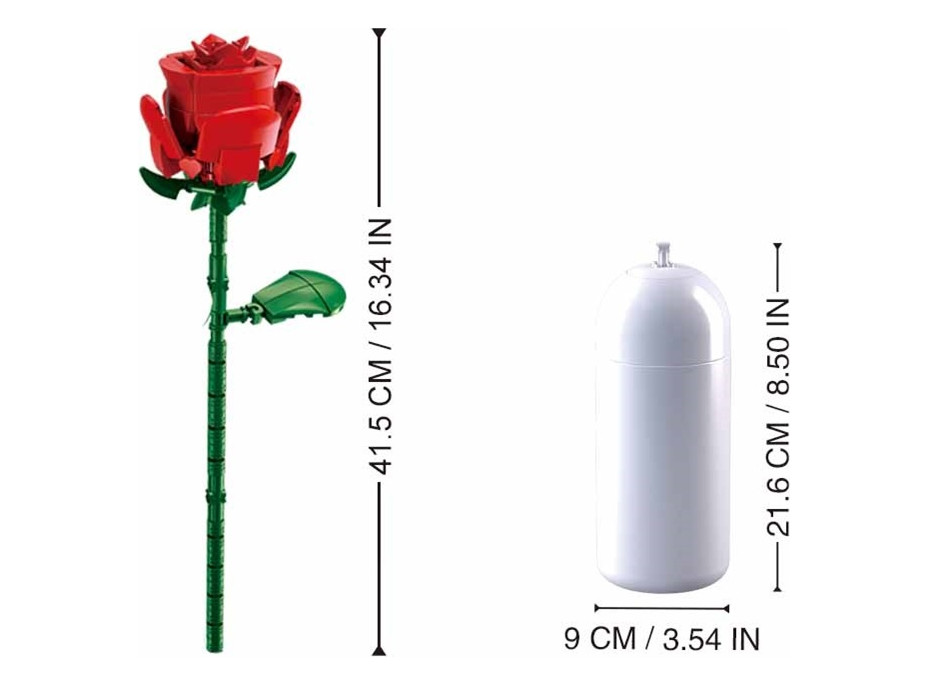 Sluban Flowers M38-B1101-04 Červená ruža vo váze