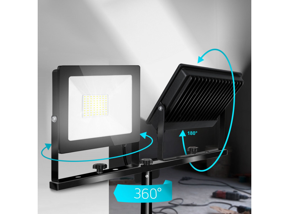Halogénové LED stavebné svietidlo na stojane RSL005-2x50W