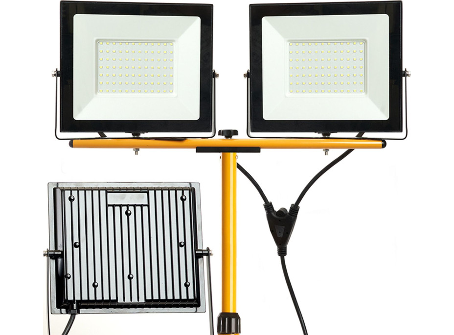 Halogénové LED stavebné svietidlo na stojane RSL006-2x100W