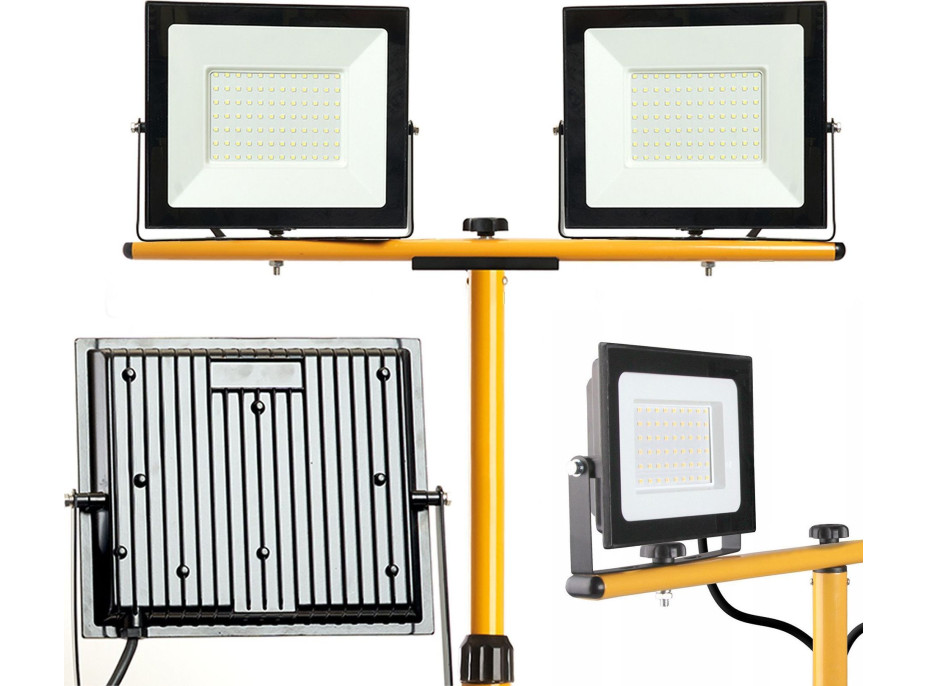 Halogénové LED stavebné svietidlo na stojane 2x20W RSL001-20N