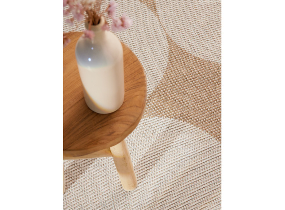 Kusový koberec Duet Bowen Beige/White kruh - na von aj na doma