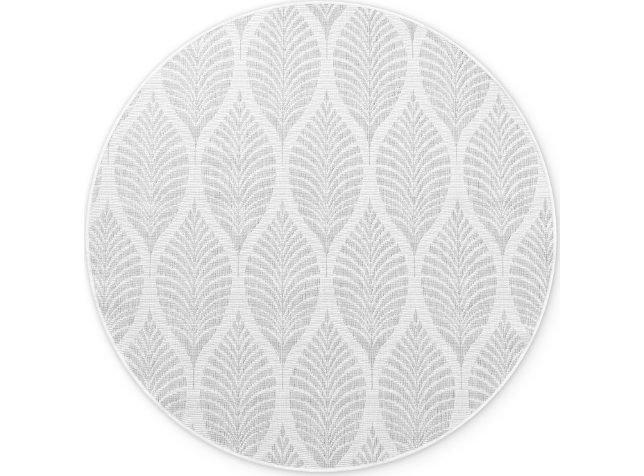 Kusový koberec Duet Liora White/Gray kruh - na von aj na doma