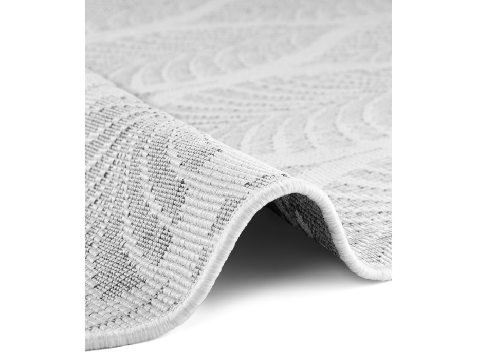 Kusový koberec Duet Liora White/Gray kruh - na von aj na doma