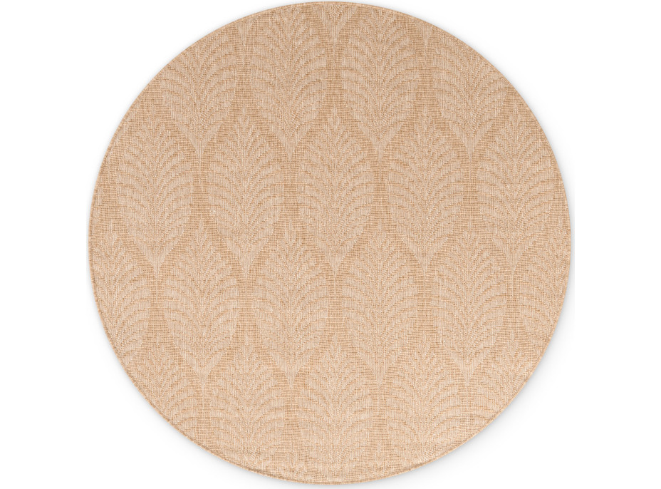 Kusový koberec Duet Liora Beige/White kruh - na von aj na doma