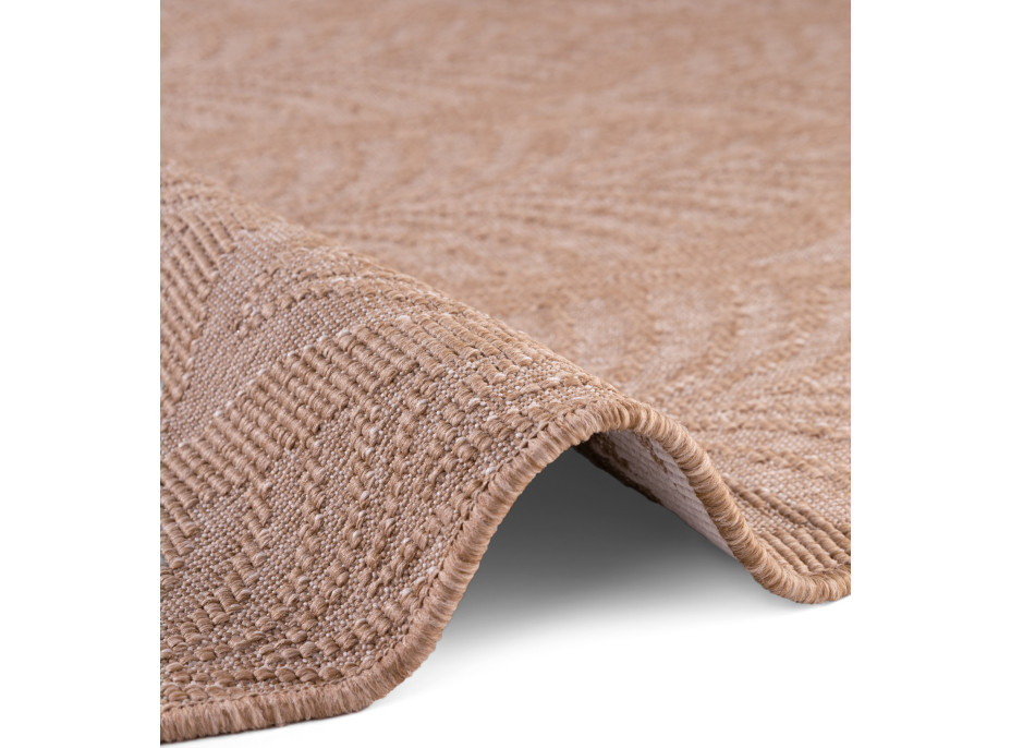 Kusový koberec Duet Liora Beige/White kruh - na von aj na doma