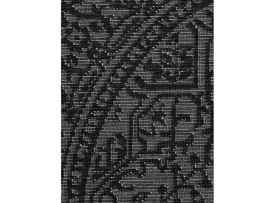Kusový koberec Duet Kona Black/White kruh - na von aj na doma