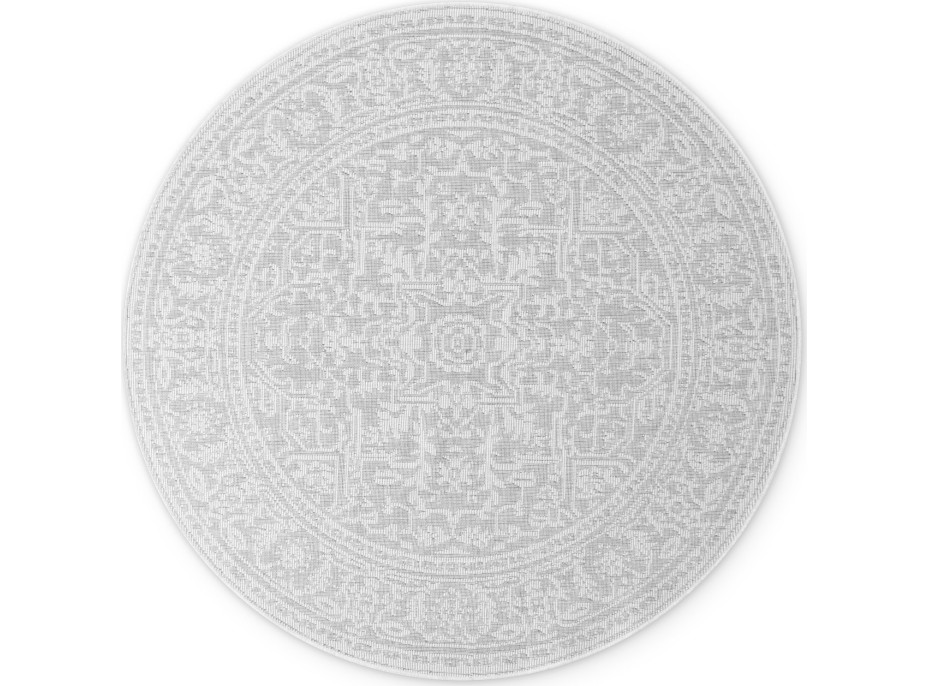 Kusový koberec Duet Kona White/Gray kruh - na von aj na doma