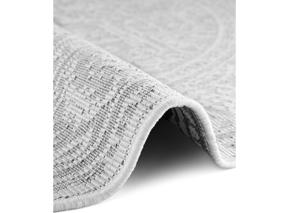 Kusový koberec Duet Kona White/Gray kruh - na von aj na doma