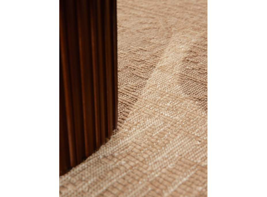 Kusový koberec Duet Kona Beige/White kruh - na von aj na doma