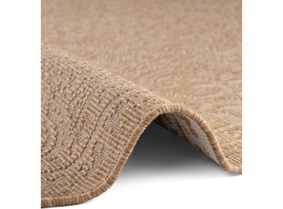 Kusový koberec Duet Rosel Beige/White kruh - na von aj na doma
