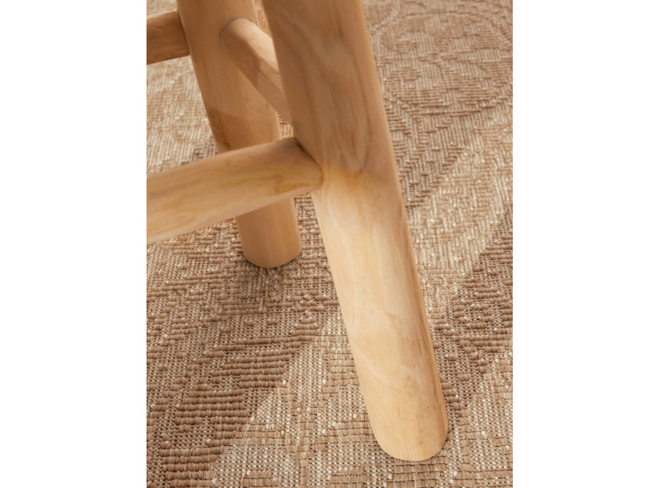 Kusový koberec Duet Rosel Beige/White kruh - na von aj na doma