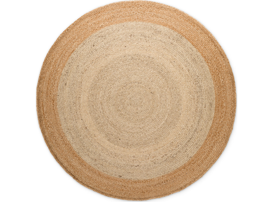 Kusový koberec Jutta Natur Ivory/Gold kruh