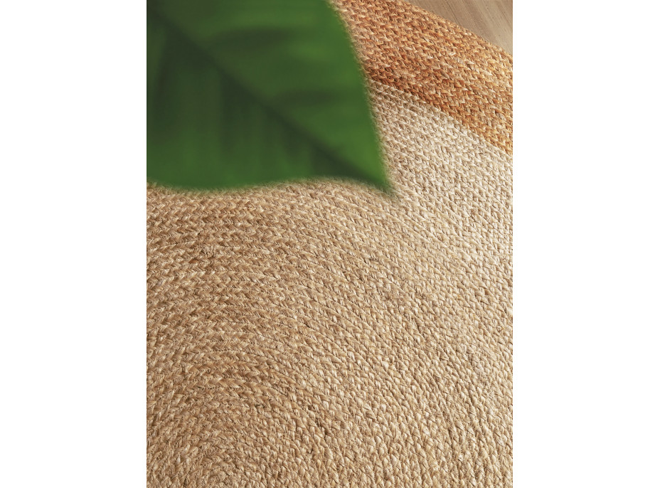 Kusový koberec Jutta Natur Ivory/Gold kruh