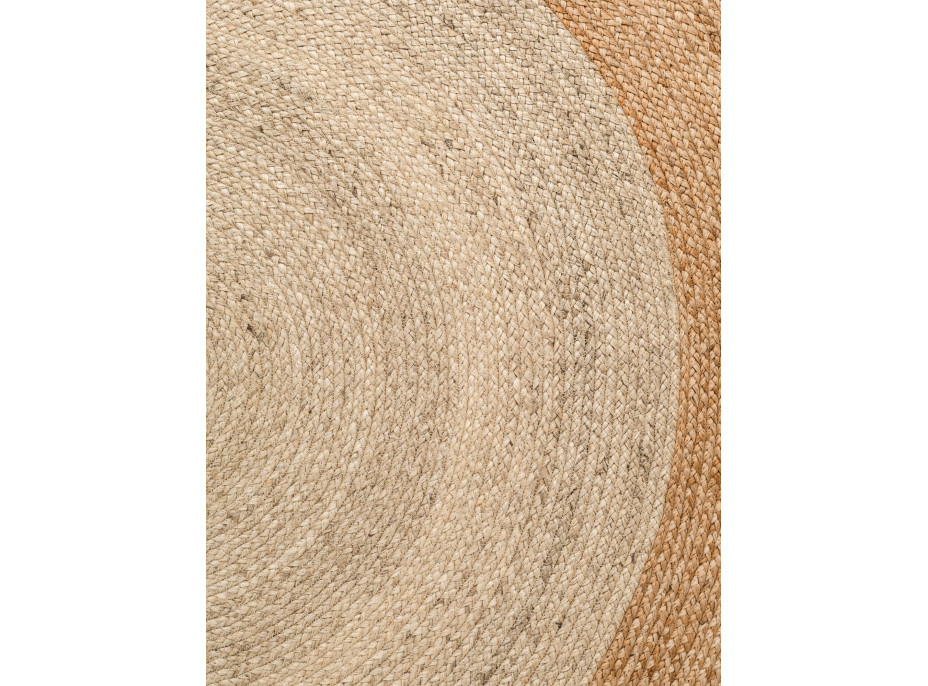 Kusový koberec Jutta Natur Ivory/Gold kruh