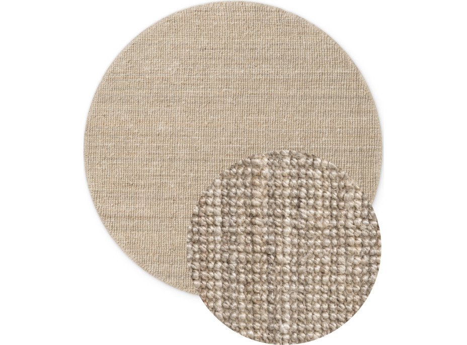 Kusový koberec Jaipur Ivory/White kruh