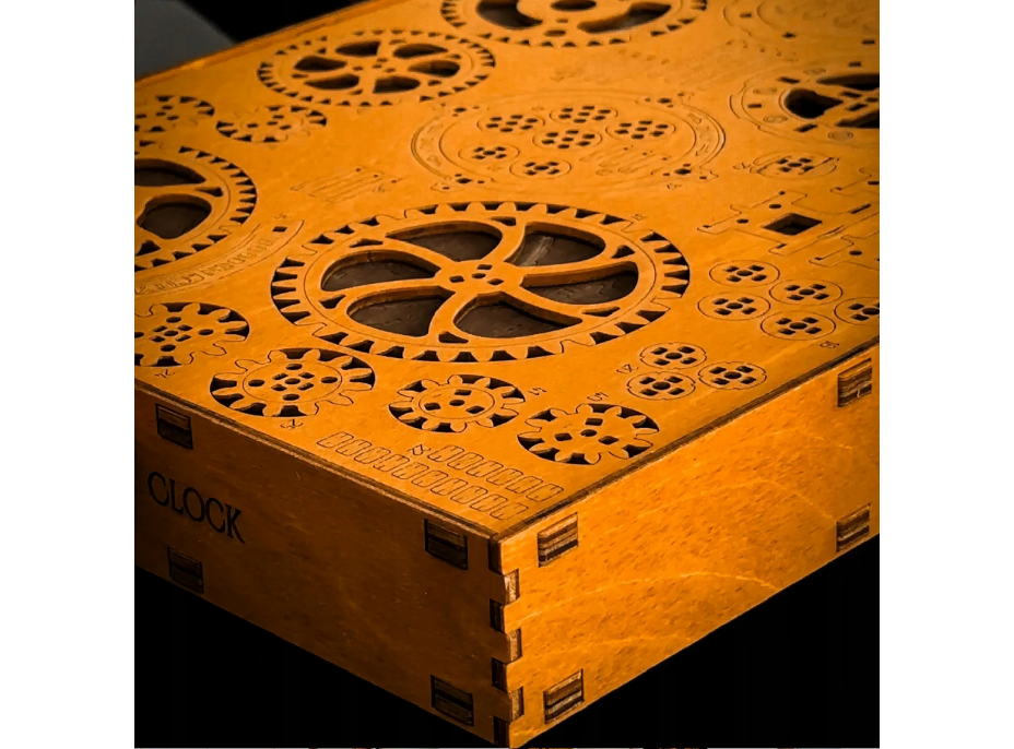 WOODEN CITY 3D puzzle Industriálne nástenné hodiny 421 dielov