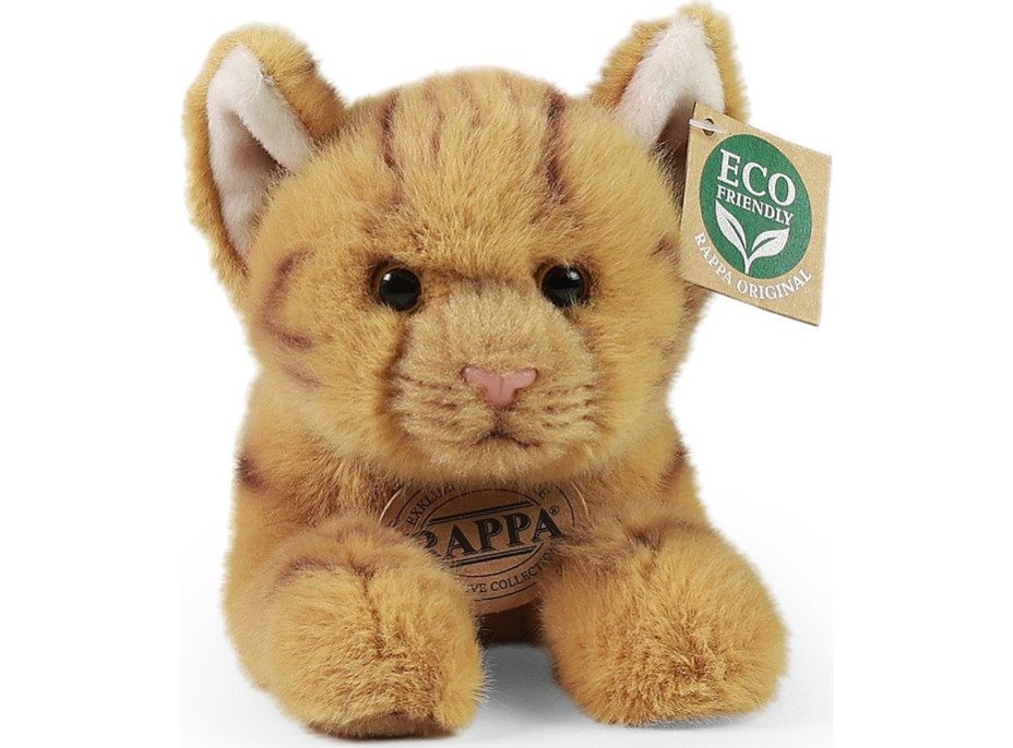 Rappa Plyšová mačka ležiaca hnedá 20 cm ECO-FRIENDLY