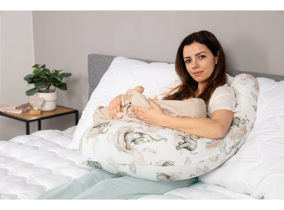 Dojčiaci vankúš BABYMAM PREMIUM - Sloník na obláčiku