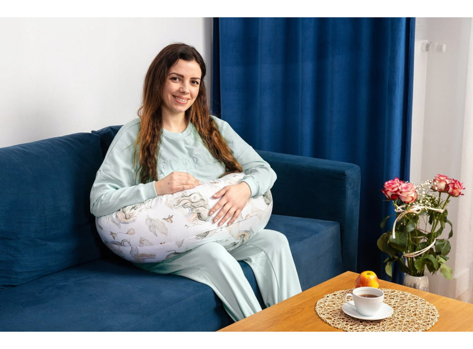 Dojčiaci vankúš BABYMAM PREMIUM - Sloník na obláčiku