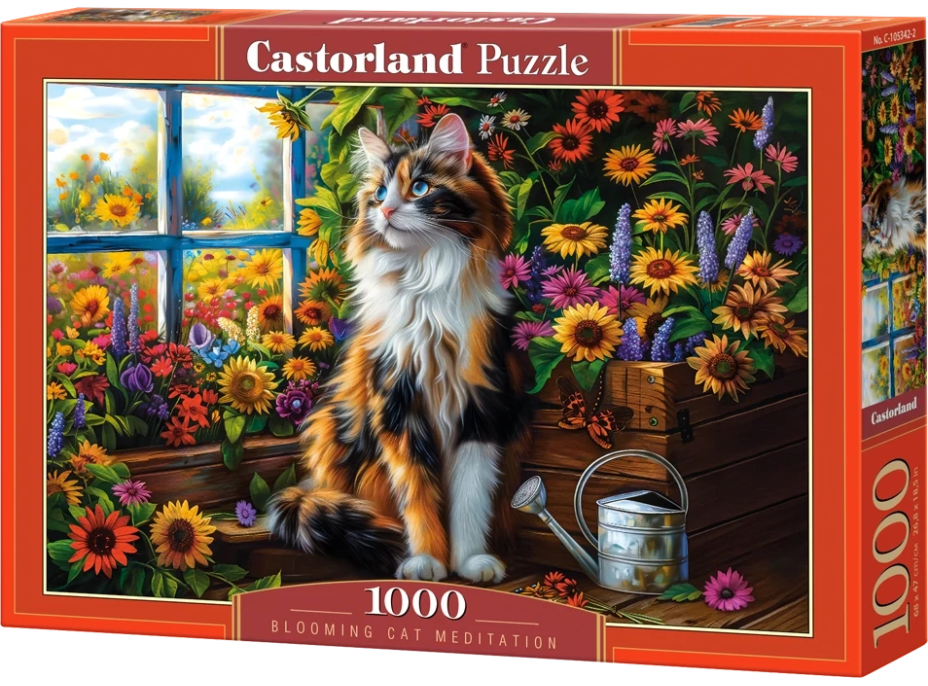 CASTORLAND Puzzle Mačacia meditácia v skleníku 1000 dielikov
