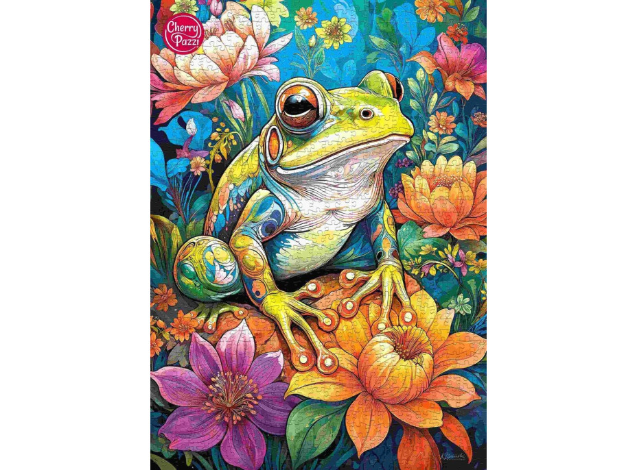 CHERRY PAZZI Puzzle Kvetinová žaba 1000 dielikov