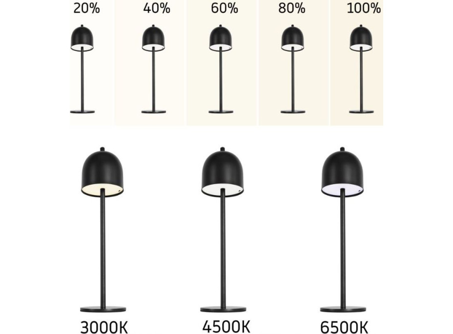 Dotyková nočná lampička MODERN - šedá