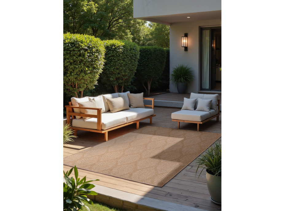 Kusový koberec Duet Liora Beige/White - na von aj na doma