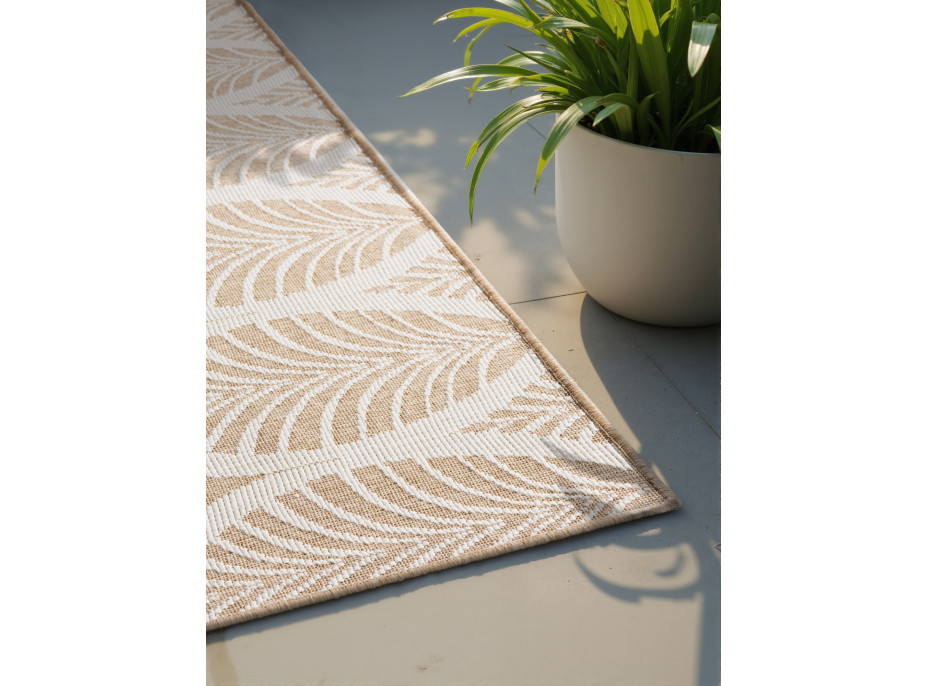 Kusový koberec Duet Liora Beige/White - na von aj na doma