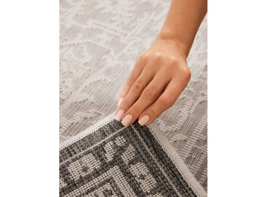 Kusový koberec Duet Kona White/Gray - na von aj na doma