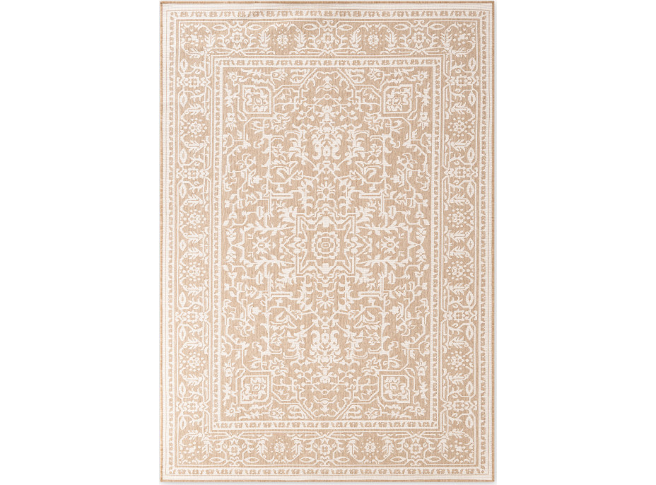 Kusový koberec Duet Kona Beige/White - na von aj na doma