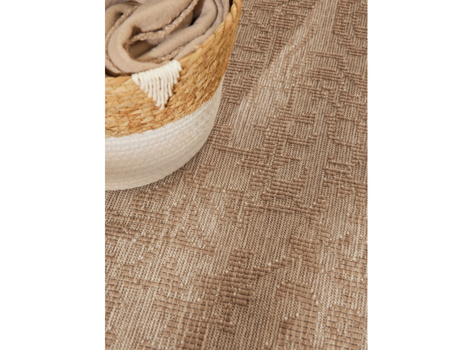 Kusový koberec Duet Kona Beige/White - na von aj na doma