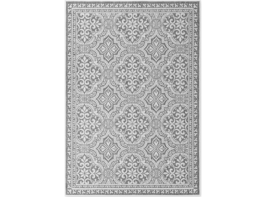 Kusový koberec Duet Rosel White/Gray - na von aj na doma