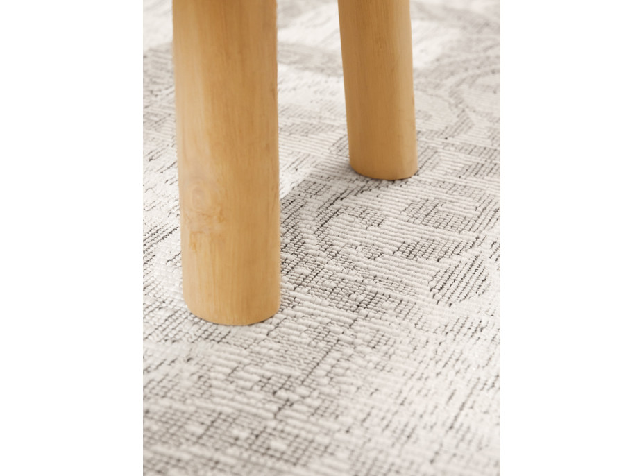 Kusový koberec Duet Rosel White/Gray - na von aj na doma