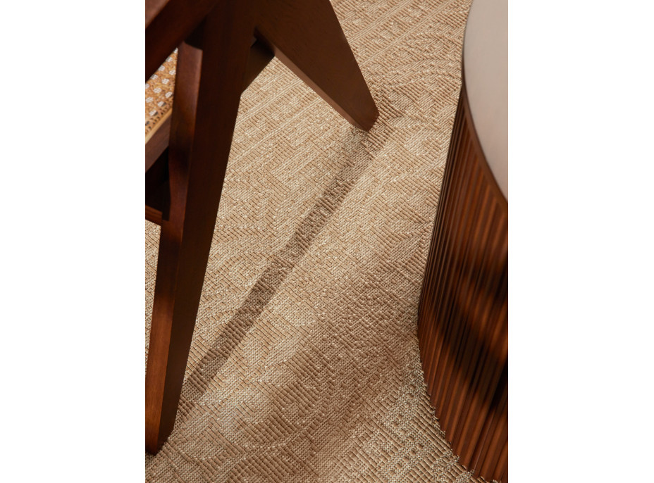 Kusový koberec Duet Rosel Beige/White - na von aj na doma