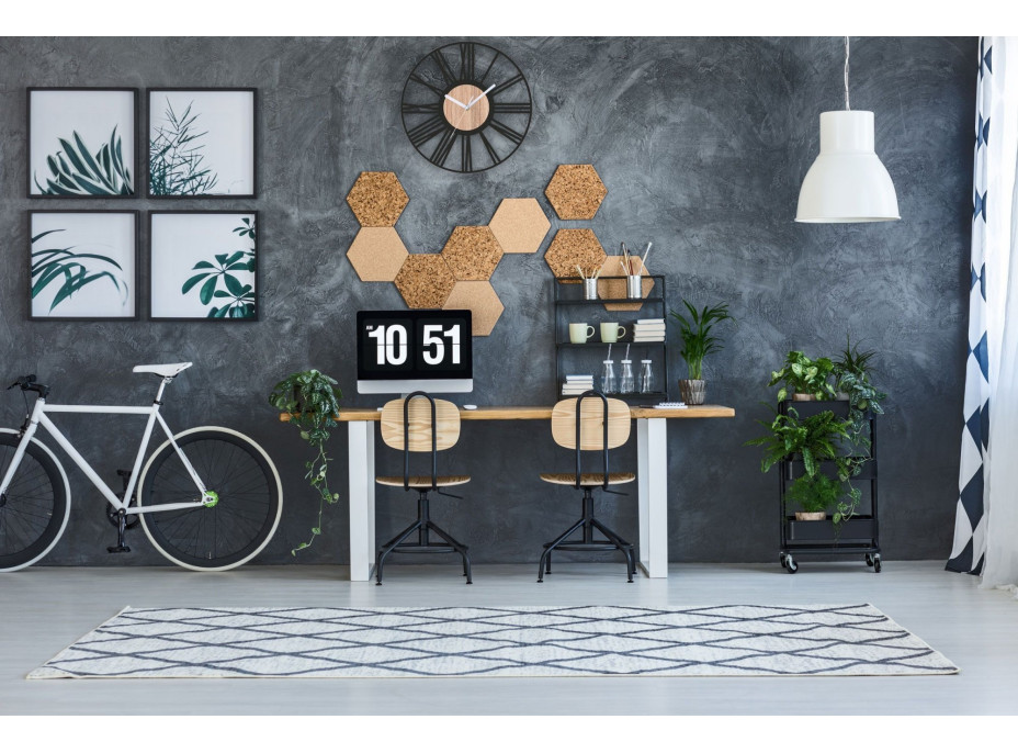 Nástenné hodiny Loft okrúhle 35 cm - kov/drevo