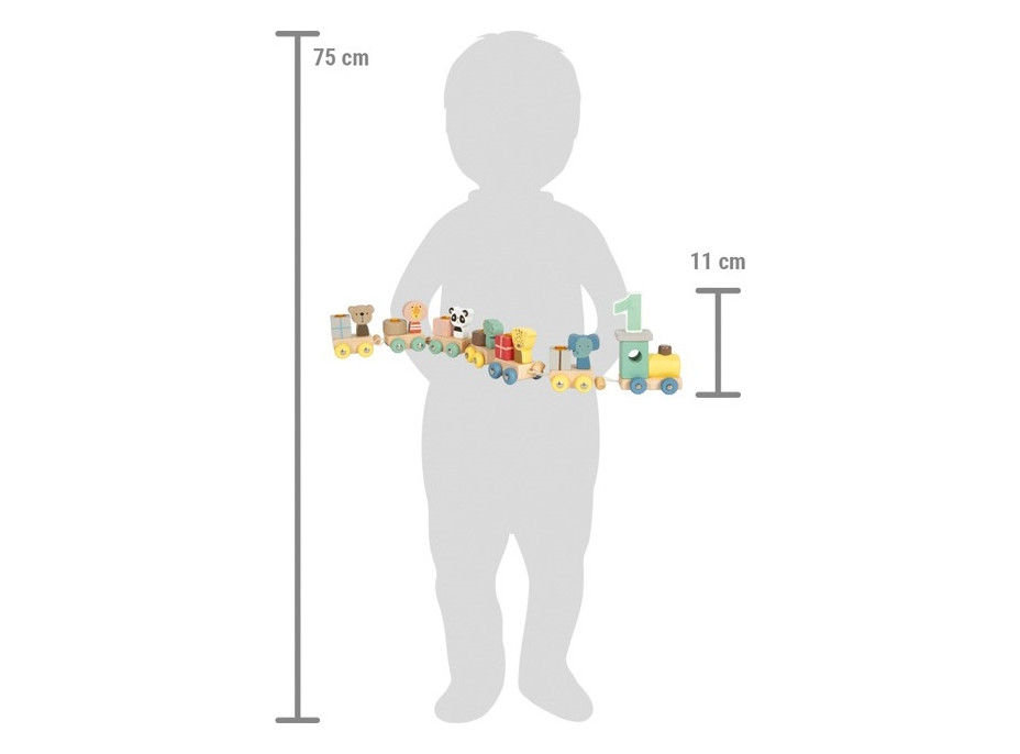 small foot Drevený narodeninový vláčik so zvieratkami