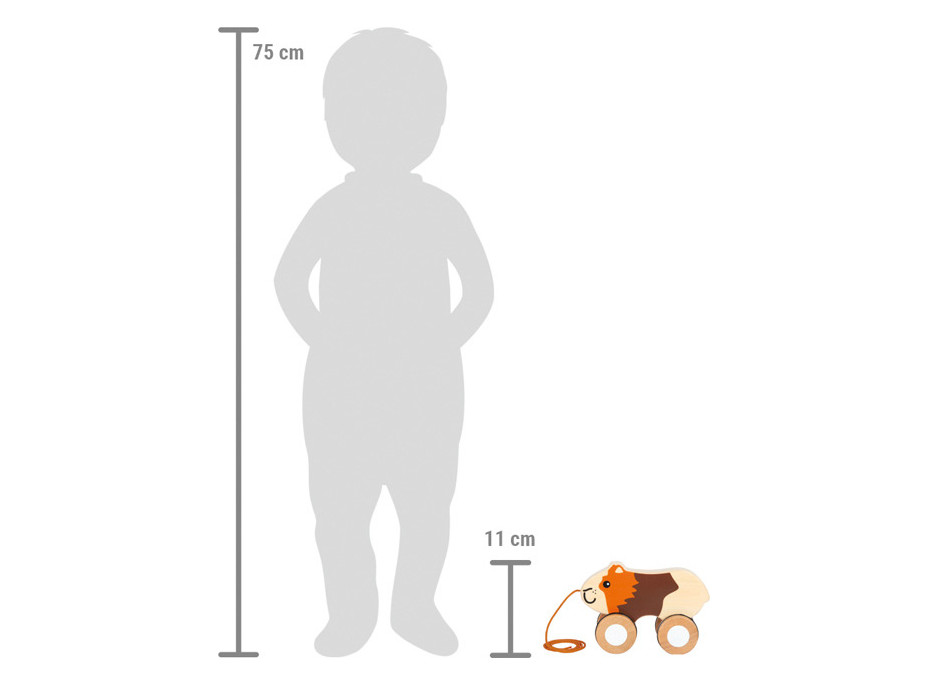 small foot Drevená ťahacia hračka Morča