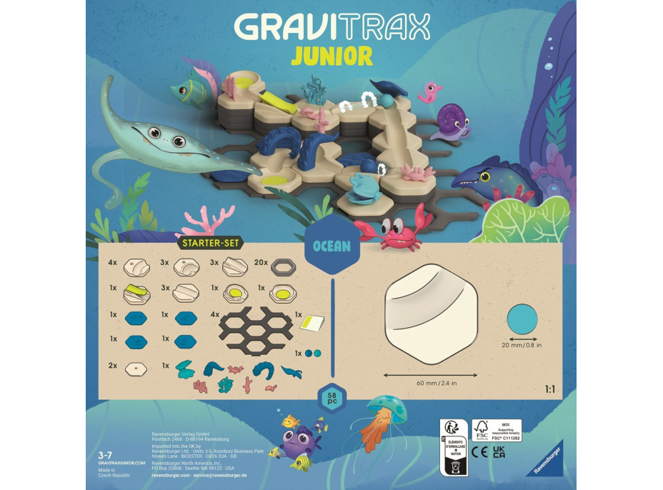 RAVENSBURGER GraviTrax Junior Štartovacia sada Oceán